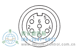 RI36-O實(shí)心軸光電增量通用編碼器外形及安裝尺寸(電氣連接 M16 連接器 Binder，6 腳) - 西安德伍拓自動(dòng)化傳動(dòng)系統(tǒng)有限公司